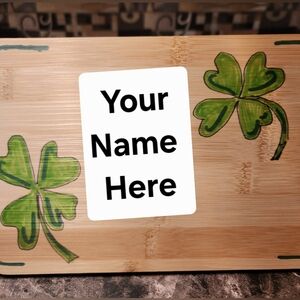 Hand Crafted Shamrock  Personalized  Sign Wall Decor